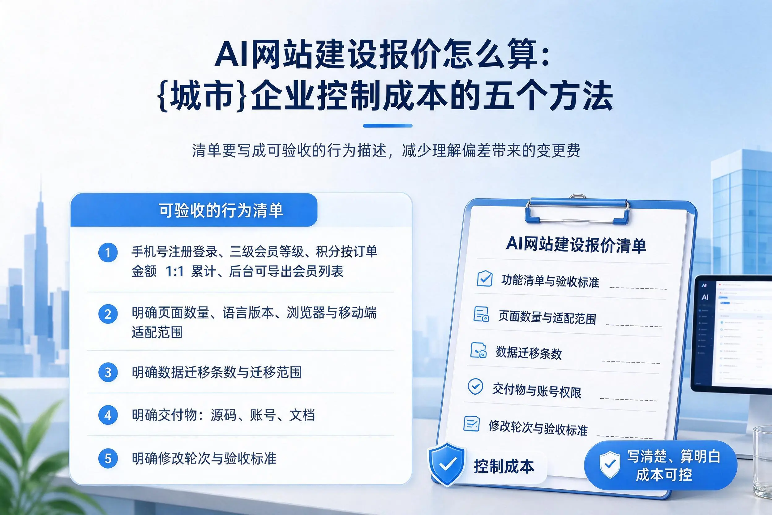 AI网站建设报价怎么算：湘西企业控制成本的五个方法